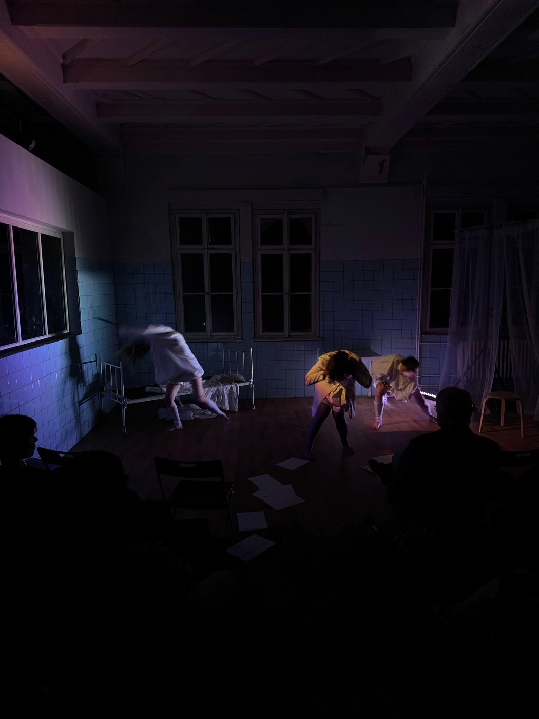 Scenes from the production, cycling